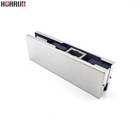 Aksesoris pintu kaca harga murah, fitting bawah satin finish 304ss