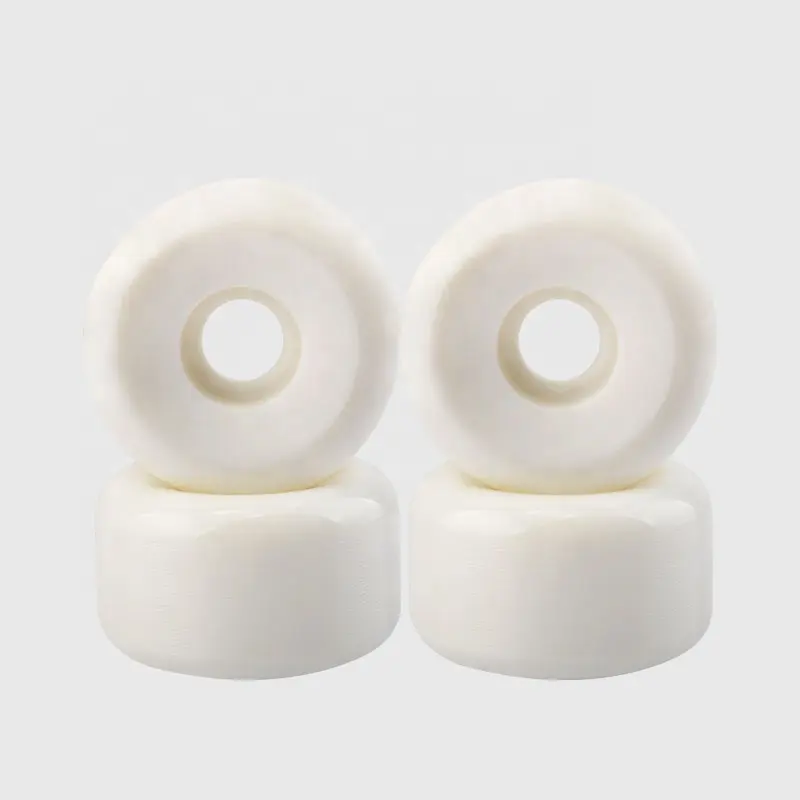 china manufacture 102A 55D 52MM H shape white custom oem blank street skateboard skate board wheels