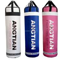 Sacs de frappe vides en cuir bon marché, sacs de frappe lourds pour MMA, sacs de frappe remplis de sable, sacs de frappe lourds pour MUAY THAI