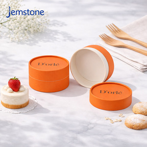 Caja de Embalaje de Cartón Kraft Ecológica Personalizada para Pasteles y Chocolate, Tubo Cilíndrico para Regalos, Embalaje de Tubo de Papel Kraft de Grado Alimenticio Personalizado - Product Image 1