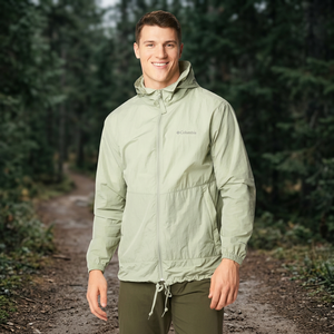 <b>Men</b> High Quality Hooded Winter Windbreaker <b>Jacket</b> Front Quick Dry Breathable Lightweight Casual Outdoor Waterproof Comfortable - Product Image 1