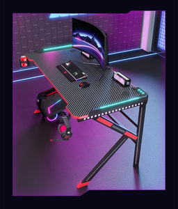 โต๊ะเกมมิ่งคอมพิวเตอร์ดีไซน์เรียบง่ายสำหรับเล่นเกมอีสปอร์ต ผลิตตามสั่งจากโรงงาน เหมาะสำหรับใช้ในบ้านหรือร้านอินเทอร์เน็ต - Product Image 3