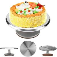 Plateau tournant pour la décoration de gâteaux de 12 pouces, support de présentation de cuisine, plateau tournant en alliage d'aluminium, support rotatif pour gâteaux