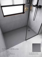 Receveur de douche en pierre frittée intégré avec pente intégrée, receveur de douche en pierre haute résistance pour villas et hôtels