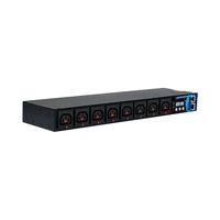PDU intelligent 220V 10A avec verrouillage par bouton, C13, 8 prises, contrôle de niveau de sortie, commutation programmée, protection contre les surtensions, serveur MQTT, salle de serveur, personnalisable