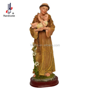Católica St <span class=keywords><strong>Antonio</strong></span> antiguo hecho a mano <span class=keywords><strong>de</strong></span> resina decoración estatuas religiosas - Product Image 2