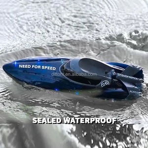 2,4 GHz <span class=keywords><strong>RC</strong></span> impermeable lancha 10 KM/H lancha de control remoto de alta velocidad con luces LED - Product Image 5