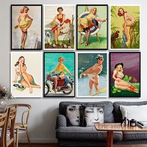 Pinturas de Arte de pared modernas, pintura de chica Sexy por números, imágenes por números para adultos, DIY decoración del hogar, dibujo sobre lienzo, regalo de arte - Product Image 4