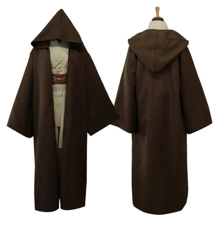Lgt Saberstudio Ster De Wars Jedi Obi-Wan Kostuum Pack Rodes + Riem + Kraag + Mantel Voor Cosplay