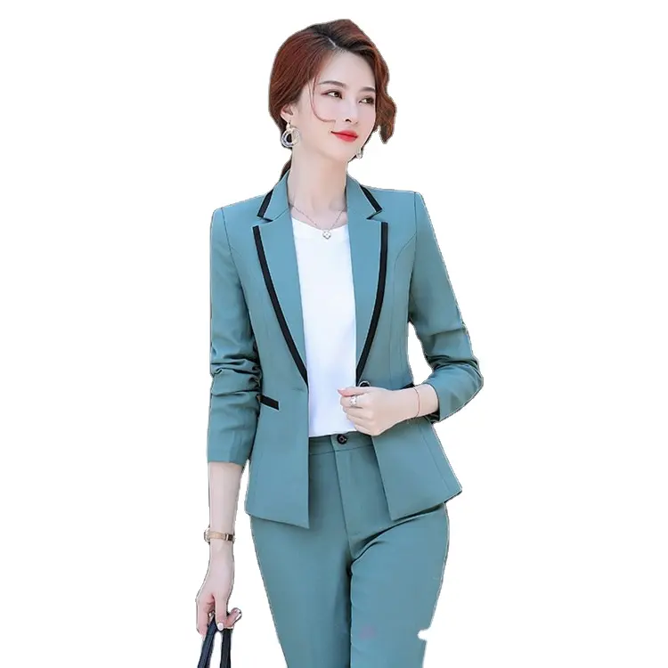 Wholesale lady 2 pieces pants dress suit women formal business office blazers two pieces suits set for women