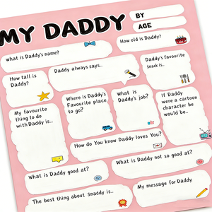 Tarjeta del Día del Padre con Espacio para Escribir, Preguntas Interactivas para Guardar Recuerdos, Regalo Creativo de los Niños para Papá - Product Image 2