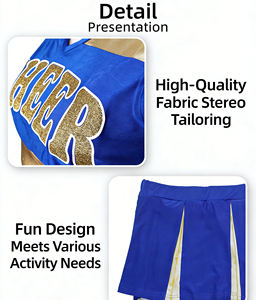 Uniformes de Animadoras Sexys y Cómodos para Mujer, Transpirables, Elegantes, para Baile, Fútbol y Competencias - Product Image 4