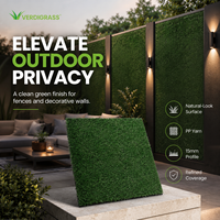 Panneau de clôture en lierre artificiel souple haute densité 15 mm en PP pour la décoration de jardin et de balcon, résistant aux UV et durable