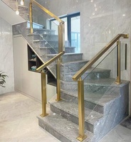 Balustrade de balcon en verre en acier inoxydable 304/316 pour villa extérieure, jardin, cour, design moderne, tailles personnalisables, à monter soi-même