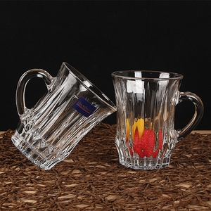 Set di 6 Tazze in Cristallo da 200ml, Bicchieri Trasparenti <span class=keywords><strong>con</strong></span> Manico per Tè, Caffè e Succhi |   Set Regalo per la Casa - Product Image 2
