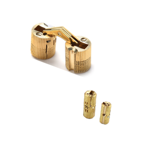 Caja de regalo de madera para vino con bisagra de columna de latón, bisagra oculta y bisagra de columna redonda tipo cubo - Product Image 2
