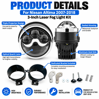 Pare-chocs avant, projecteur laser LED Tri Matrix de 3 pouces, feux antibrouillard pour Nissan Altima 2007-2018, 12V 24V, éclairage automobile, accessoires automobiles