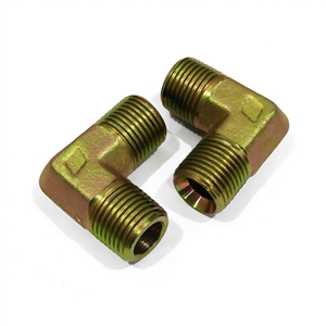Conector Hidráulico en Codo de 90 Grados, Rosca Externa Macho, Adaptador de Acero al Carbono de Alta Presión para Sistemas Hidráulicos - Product Image 1