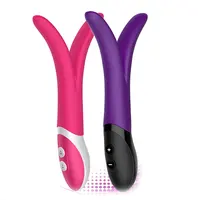 Big Weiche Dildo Frauen Sex Spielzeug Doppel Vibrator Kaninchen Ohr Y Form Dildo Für Lesben Männer