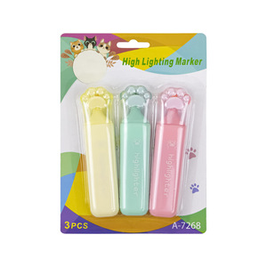 6-Màu Sắc Dễ Thương Mèo Chân Bút Tổ Chức Cho Các Trường Học Nguồn Cung Cấp Mini <span class=keywords><strong>Highlighter</strong></span> Thiết Lập Với Mịn Viết Cho Cô Gái - Product Image 5