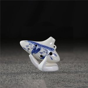 Ocarina Tradicional China al por Mayor, Ocarina de Porcelana Azul y Blanca de 6 Agujeros, Instrumento Musical Folclórico, Regalo de Recuerdo - Product Image 4