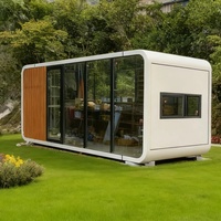 Maison préfabriquée modulaire personnalisée de 5,8 m, 11,5 m, 8,5 m, villa, bureau, hôtel, atelier moderne en acier de luxe, cabane mobile, mini-cabane Apple