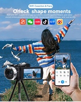 4K 超高清 48MP WiFi 18 倍变焦 3.0 英寸触摸屏 红外夜视 外置麦克风 Vlog 旅行视频数码摄像机