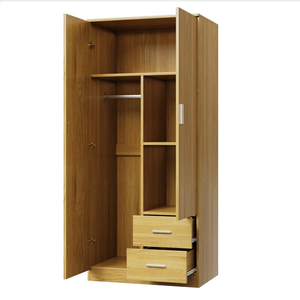 خشبي بابين 2 مع رف ووحدة خزائن حديثة لأثاث غرف النوم - Product Image 3