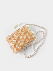 Borse da Sera Eleganti 2025 con Perle, Portatili, a Secchiello, con Catena di Perline, Pochette a Gabbia per Cerimonie e Matrimoni - Product Image 2