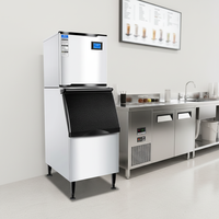 Machine à glaçons commerciale à prix d'usine 234/273/342/399 LB/24H, refroidissement par eau, capacité de stockage de 150 kg pour restaurants et bars