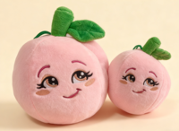 Groothandel Schattige Perzik Knuffels Set Schattige Fruit Knuffels Met Cartoon Gezichten Voor Kinderen Geschenken & Decor
