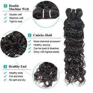 Extension de cheveux humains super doux Vague d'eau brésilienne de cheveux humains authentiques à 100% - Product Image 6
