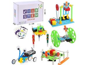 Juego de Juguetes Robóticos 5 en 1 para Niños, Kit Educativo STEM para Armar, Máquina para Correr, Equilibrio, <span class=keywords><strong>Dibujo</strong></span>, Robot Caminante, Regalo - Product Image 1