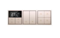 Panneau de contrôle de température intelligent Luenen KNX 3-en-1, modèle 80, IP20, matériau en cuivre de qualité supérieure, gravure personnalisée