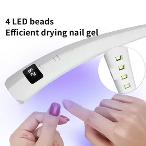 โคมไฟมือถือ Super Hand Lamp 8W สำหรับอบเจลเล็บแห้งเร็ว พร้อมหลอด UV LED และเลนส์ประหยัดพลังงาน ชาร์จซ้ำได้ เหมาะสำหรับทำเล็บมืออาชีพในร้านเสริมสวย - Product Image 4