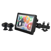 Monitor Inalámbrico Impermeable de 7 Pulgadas para Motocicleta, con CarPlay, Doble Cámara, Pantalla Táctil 2.5D, Android Auto, Mirror Link, Tipo-C
