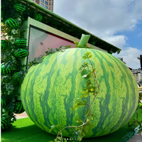 Photobooth Gonflable Portable Pop-Up Mascotte Fruit Pastèque Dessin Animé Étanche Installation Facile Décoration Événement Extérieur