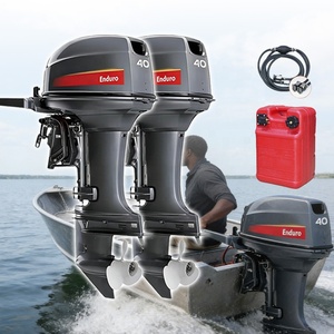 Nouveau moteur marin à essence 40 CV, moteur de bateau 2 temps avec système de trim et d'inclinaison pour rénovation/amélioration - Product Image 2