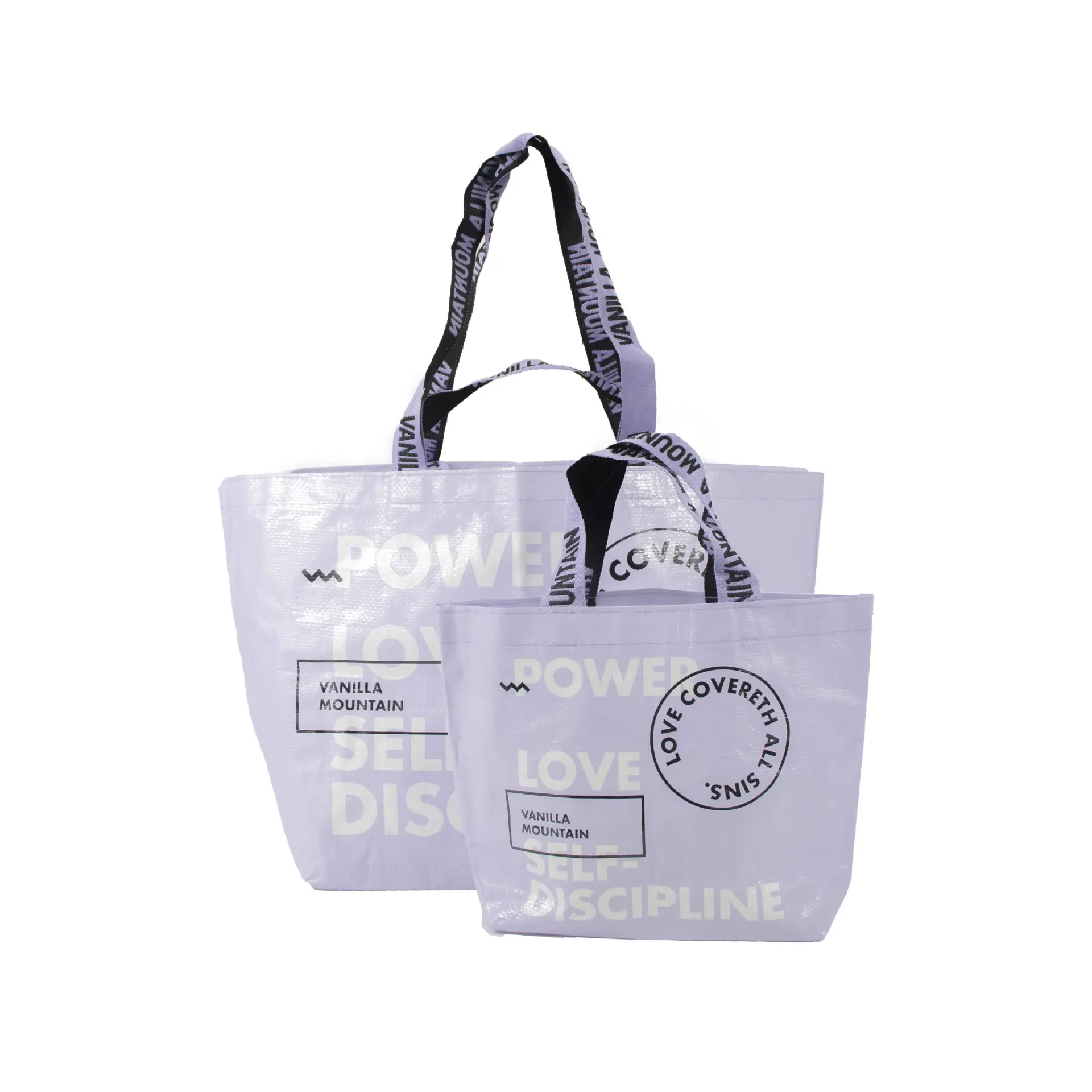 Venda quente reciclável laminado pp tecido supermercado sacola de compras logotipo personalizado impermeável sacolas de compras reutilizáveis