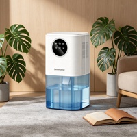 Déshumidificateur réfrigérant haute capacité avec compresseur et écran tactile, 9,9 pintes/24h, résout les problèmes de séchage des vêtements et de l'humidité