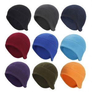 <b>Mens</b> Earflap Hat <b>Winter</b> Windproof Helmet Liner <b>Caps</b> Soft Warm Polar Fleece Beanie Hats Womens <b>Cap</b> With Ear Flaps - Product Image 4