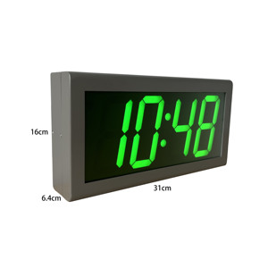4 Inch 4 Digit Green LED Network Clock, NTP Synchronized, Automatic DST Reset - Product Image 2