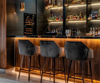 Comptoir de bar moderne et luxueux pour hôtel commercial et centre commercial avec éclairage LED, design de surface solide pour boîte de nuit