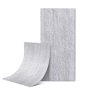 Muestra gratis de piedra de línea <span class=keywords><strong>gris</strong></span> claro nuevo corte de <span class=keywords><strong>roca</strong></span> impermeable Flexible MCM Panel de pared de azulejo de imitación ondulado azulejos de piedra suave - Product Image 1