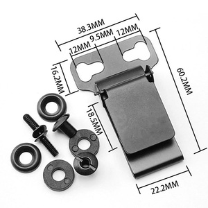 Clip de fixation pivotant en acier inoxydable nickelé mat, durable, pour camping en extérieur, équipement EDC, quincaillerie de fixation - Product Image 3