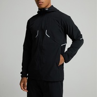 Veste coupe-vent matelassée légère et imperméable à capuche pour homme - Utilisation toute saison pour adultes