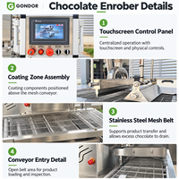 Tunnel de refroidissement déshydratant pour la production de dattes, noix de cajou, fruits usagés, machine à enrober les bonbons et les fruits confits pour le chocolat