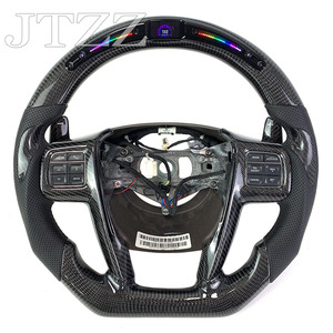 Volant de voiture en fibre de carbone véritable personnalisé pour 200 300 300C Sport 2011-2014 - Product Image 1