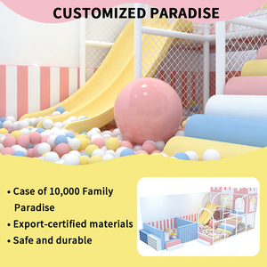 ملعب داخلي تجاري للأطفال بتصميم قلعة - وحدات لعب تشمل زحليقة/حوض كرات/حلقة كرة سلة لرياض الأطفال ومراكز اللعب في المولات - Product Image 4