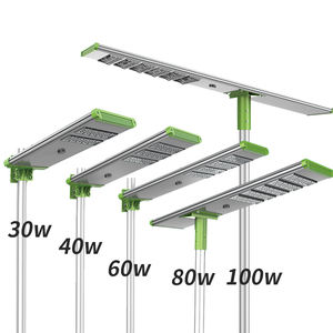 Anero lampu jalan tenaga surya ip65, lampu jalan luar ruangan 80W 100W semua dalam satu - Product Image 5